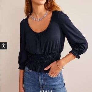 NWT!! Boden navy blue shirt, size 12
